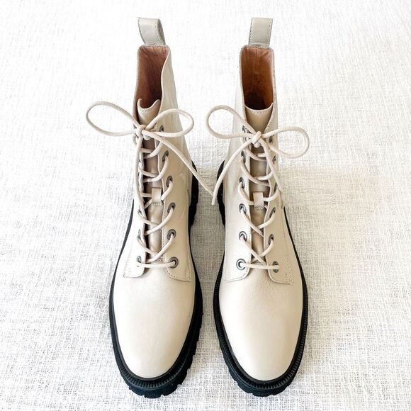Madewell leather lace-up boots. - Picture 3 of 15